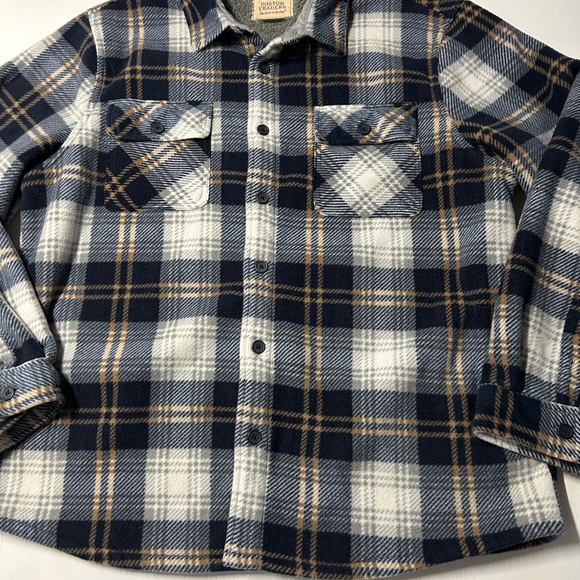 Boston traders men’s XXL polar fleece plaid jacket with quilted lines - Picture 7 of 13
